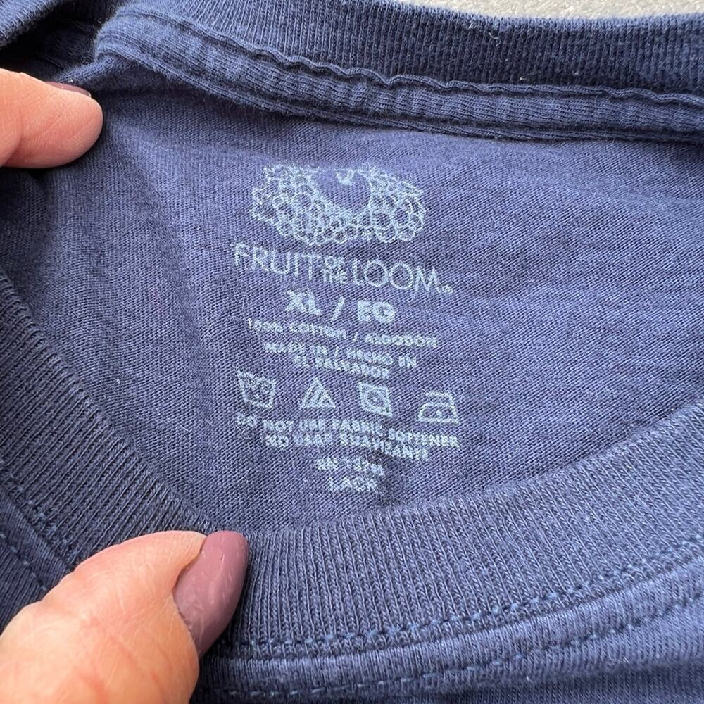 Fruit of the Loom Navy Short Sleeve T-Shirt Men's XL